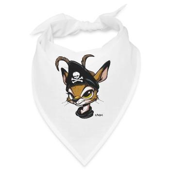 Gazelle Hirsch Pirat - Bandana - Weiß - Vorne