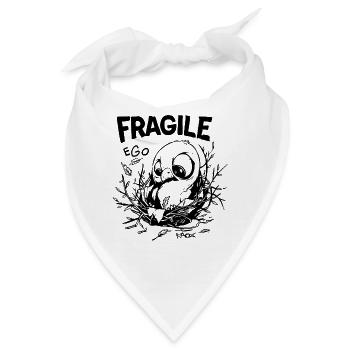 Fragiles Ego: Nest, Warmes Küken - Bandana - Weiß - Vorne