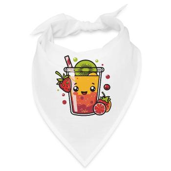 Saftige Frucht: Fruchtiges Getränk - Bandana - Weiß - Vorne