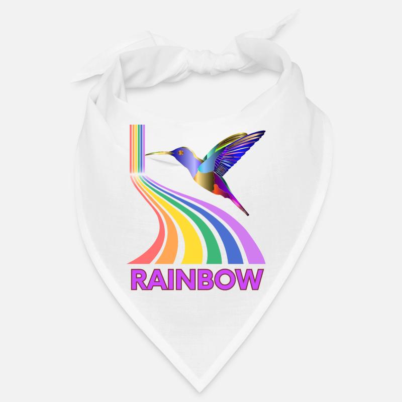 Regenbogen - Bandana - Weiß