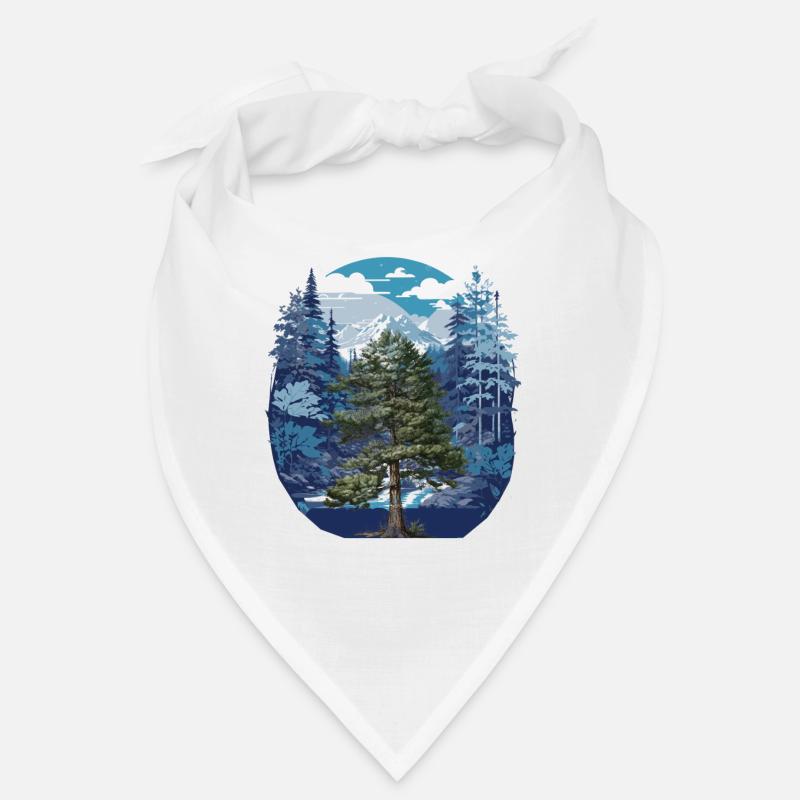tree, forest, nature, wilderness, deciduous tree, fir, pine Bandana