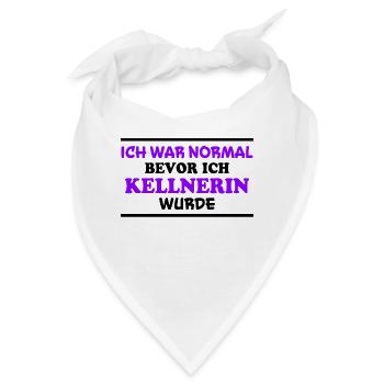 Kellnerin Spruch Kellner Beruf Kellnerin Geschenk - Bandana - Weiß - Vorne