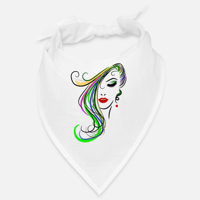 Frau mit buntem Haar Bandana