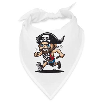 Langstrecken Läufer Marathon Pirat - Bandana - Weiß - Vorne