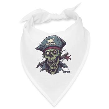 Der untote Zombie Pirat - Bandana - Weiß - Vorne