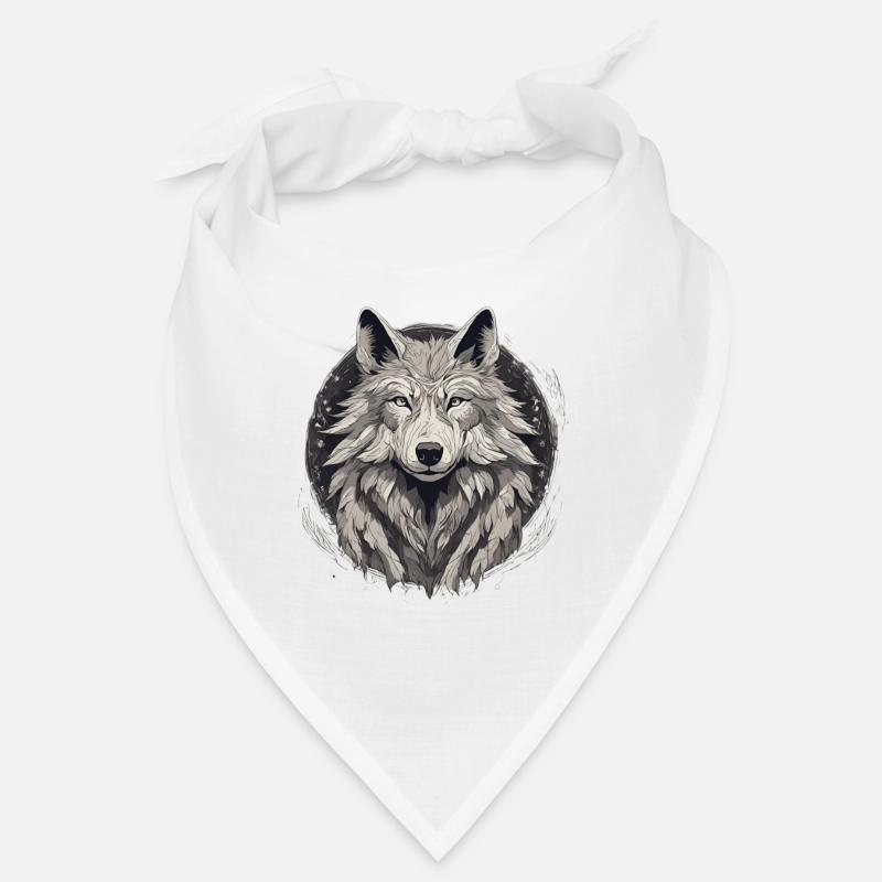 Mystischer Wolfskopf Bandana