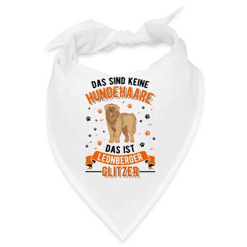 Leonberger Glitzer - Bandana - Weiß - Vorne