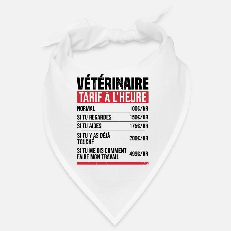 Veterinarian Hourly Rate Humor Gift Idea Bandana
