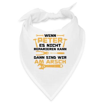 Wenn Peter es nicht reparieren kann - Bandana - Weiß - Vorne