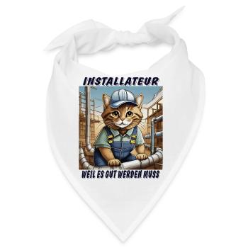 KATZE INSTALLATEUR - Bandana - Weiß - Vorne