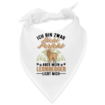 Leonberger Geschenk - Bandana - Weiß - Vorne