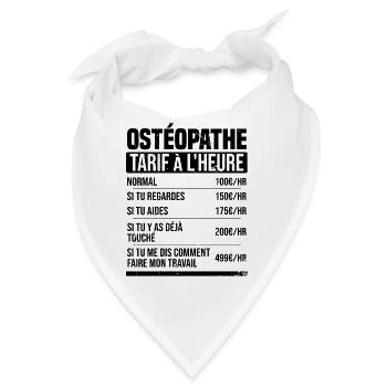 Osteopath Stundensatz Geschenkidee Humor - Bandana - Weiß - Vorne