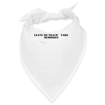 Wandern - Leave No Trace, Take Memories - Bandana - Weiß - Vorne