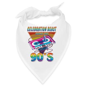 KASSETTE CELEBRATION BEAST 90ER - Bandana - Weiß - Vorne