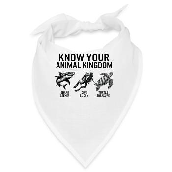 Ozean-Shirt, Kenne dein Tierreich Hai-Tauchgang - Bandana - Weiß - Vorne