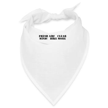 Wandern - Fresh air, clear mind, hike more - Bandana - Weiß - Vorne