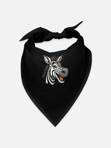 Zebra - Bandana - Schwarz - Vorne