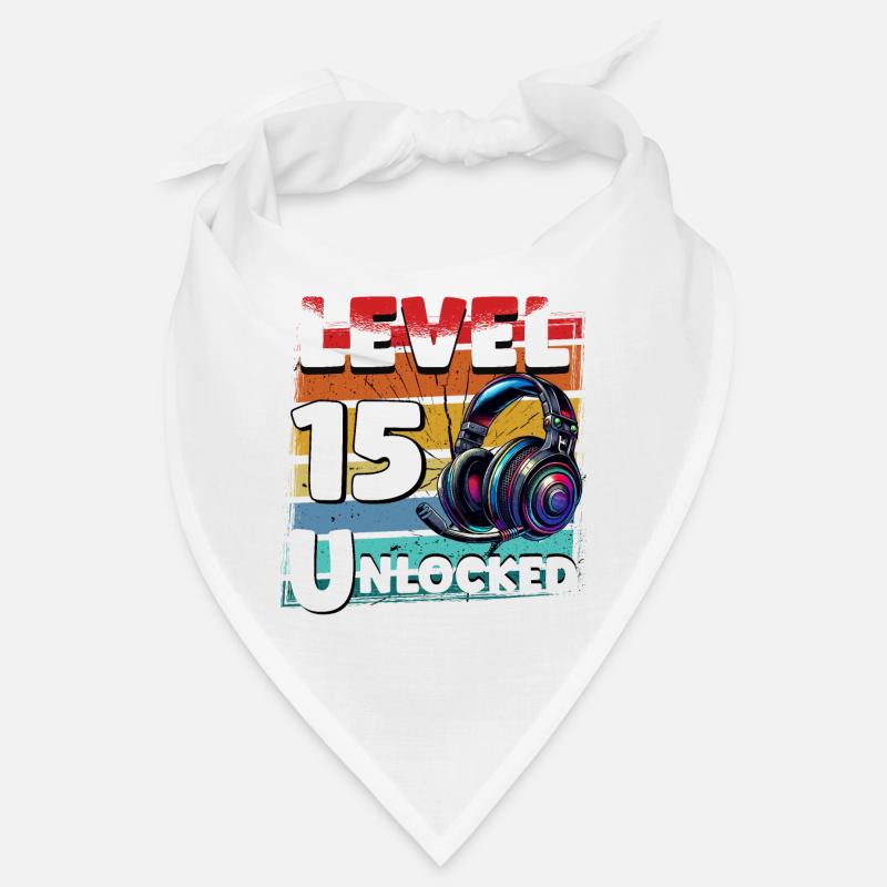 Gaming Geburtstag Level 15 freigeschaltet Zocker Bandana