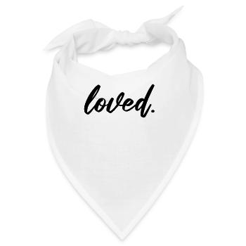 Loved Liebe Valentinstag - Bandana - Weiß - Vorne