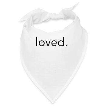 Loved Liebe Valentinstag - Bandana - Weiß - Vorne