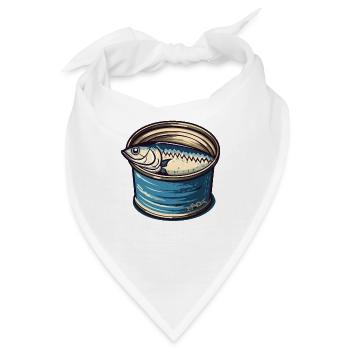 Ein Fisch in der Dose - Bandana - Weiß - Vorne