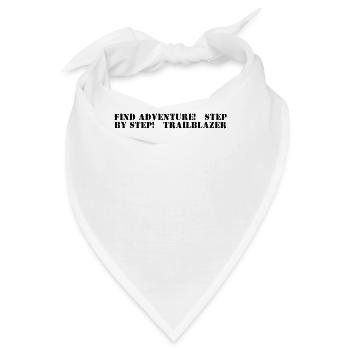 Wandern - Find adventure, step by step, - Bandana - Weiß - Vorne
