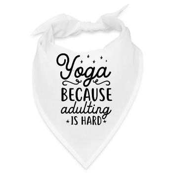 Einzug Ist Schwer - Tahirt Lustiges Yoga - Bandana - Weiß - Vorne