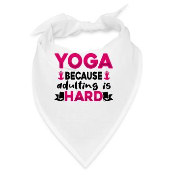 Einzug Ist Schwer - Tahirt Lustiges Yoga - Bandana - Weiß - Vorne