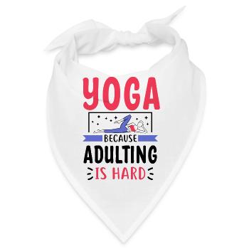 Einzug Ist Schwer - Tahirt Lustiges Yoga - Bandana - Weiß - Vorne