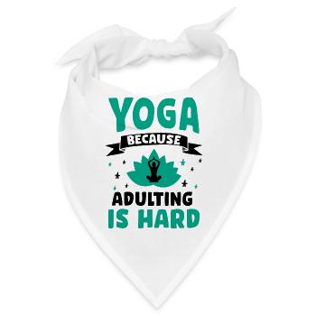 Einzug Ist Schwer - Tahirt Lustiges Yoga - Bandana - Weiß - Vorne