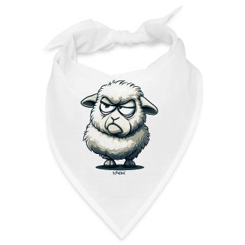 Ein genervtes Cartoon-Schaf - Bandana - Weiß - Vorne