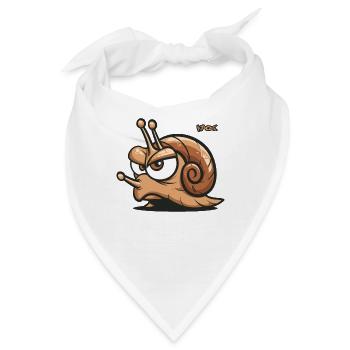 Ein genervte Schnecke - Bandana - Weiß - Vorne