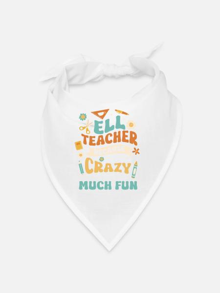 Professeur d’anglais Apprenant d’anglais Professeur d’anglais ELL - Bandana - blanc - Devant