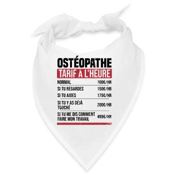 Osteopath Stundensatz Geschenkidee Humor - Bandana - Weiß - Vorne