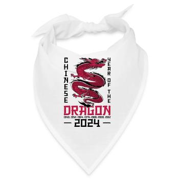Chinesisches Jahr des Drachen 2024 Chinesisches - Bandana - Weiß - Vorne