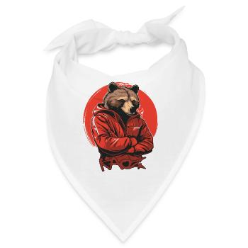 Parodie Kommunist Genosse-Bär im Trainingsanzug - Bandana - Weiß - Vorne