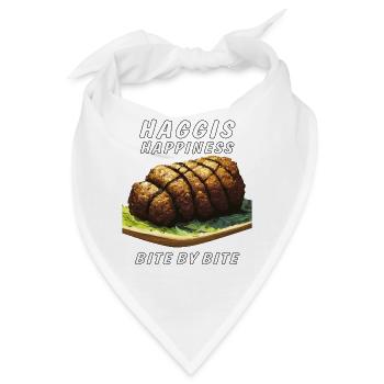 HAGGIS HAPPINESS BITE BY BITE - Bandana - Weiß - Vorne