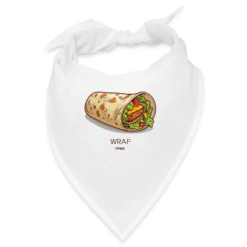 Food Wrap Falaffel Salat Fleisch Tasche - Bandana - Weiß - Vorne