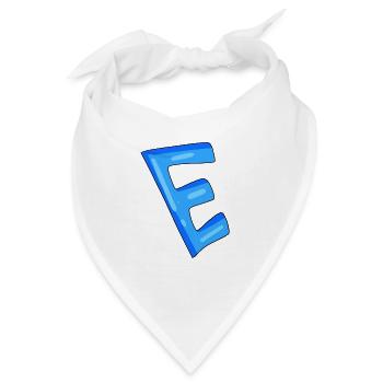 Buchstabe E Anfangsbuchstabe - Bandana - Weiß - Vorne
