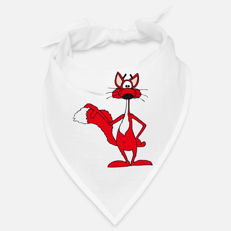 Rotfuchs lächelt fröhlich Bandana