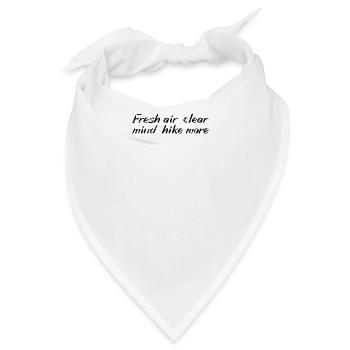 Wandern - Fresh air, clear mind, hike more - Bandana - Weiß - Vorne