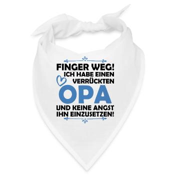 Ich habe einen verrückten Opa - Bandana - Weiß - Vorne