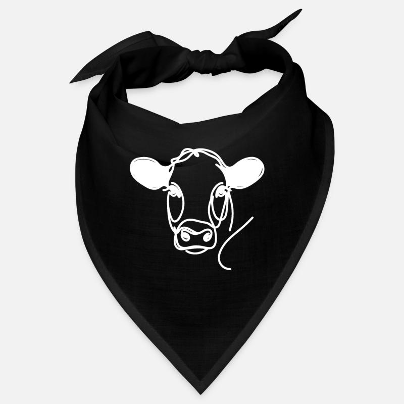 Linie Art Dad Mama Kuh - Schwarzer Angus Bandana