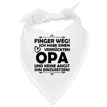 Ich habe einen verrückten Opa - Bandana - Weiß - Vorne