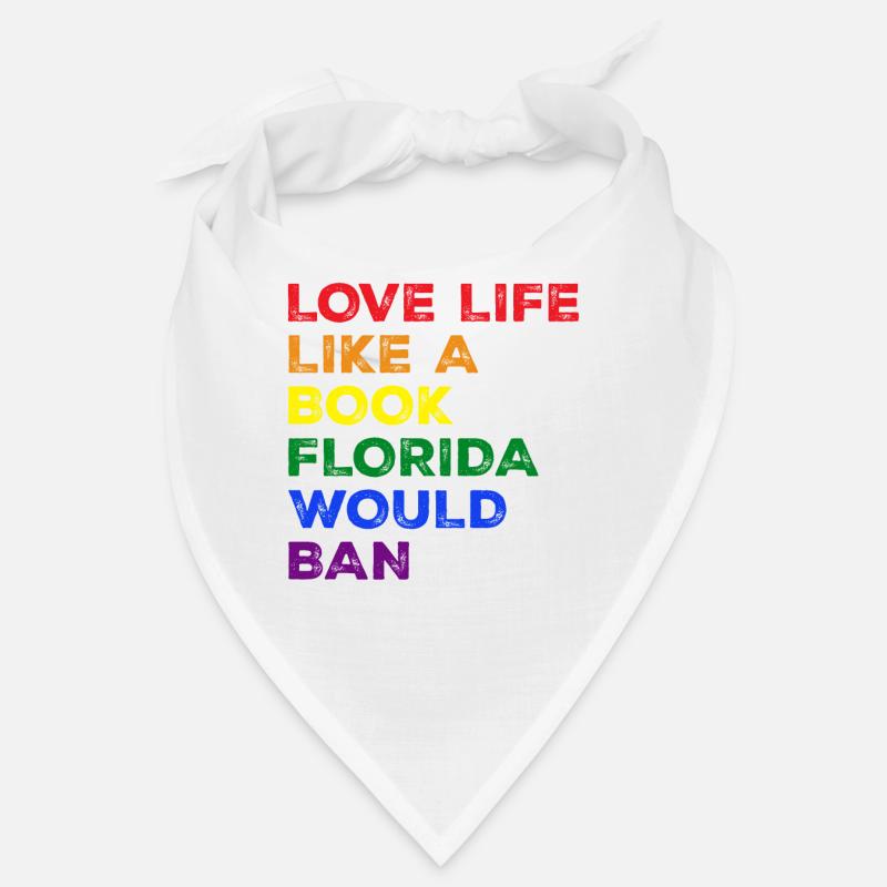 Lebe wie ein Buch in Florida Regenbogen-LGBTQIA-Pride Bandana