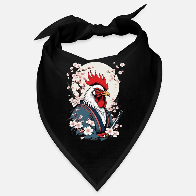 Vintage Hahn Samurai Ukiyo-E Style Design Bandana