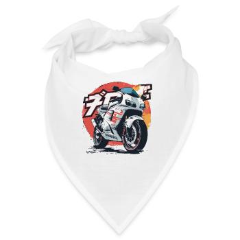 Super Japan Sport Renn Motorrad - Bandana - Weiß - Vorne