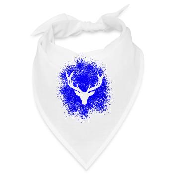 Majestätischer Hirschkopf – Für Jäger & Naturfreun - Bandana - Weiß - Vorne