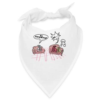 Niedlicher Schwimmvorschlag lustige Unterhaltung - Bandana - Weiß - Vorne