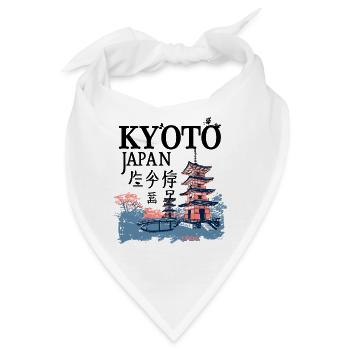Ein Schrein in Kyoto, Japan - Bandana - Weiß - Vorne